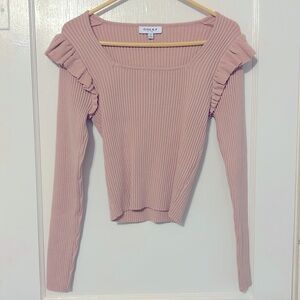 Gilli Ribbed Square Neck Top